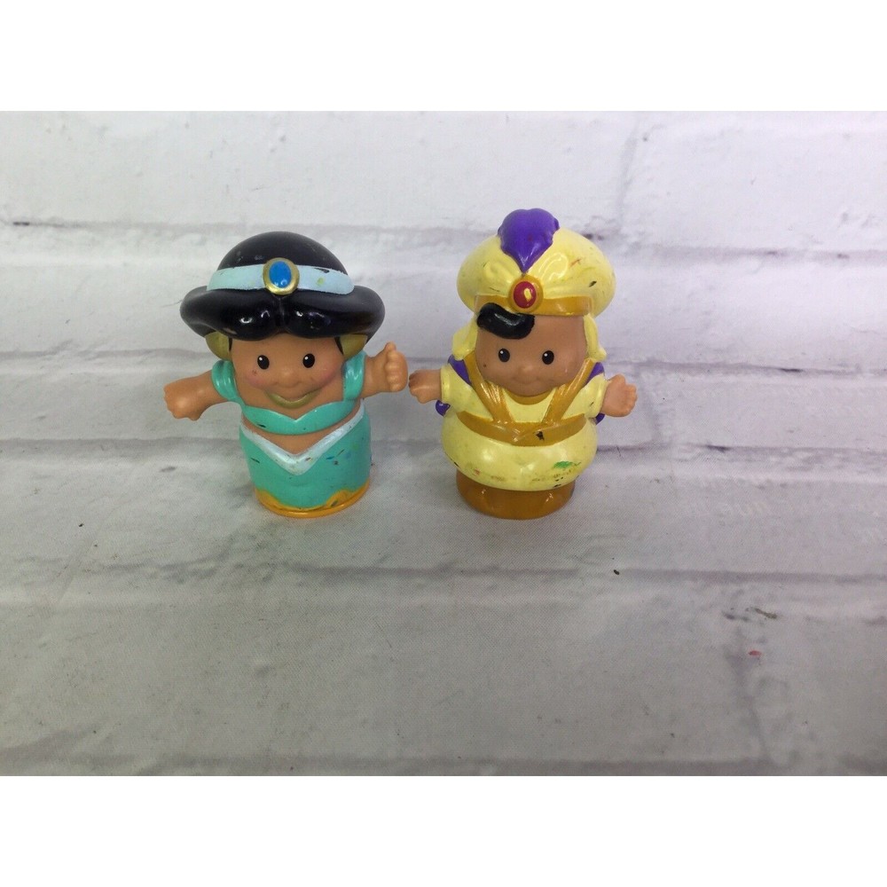 Fisher Price Little People Disney Aladdin Princess Jasmine Figures Lot of 2